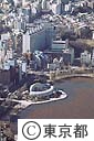 不忍池の水上音楽堂（空撮）