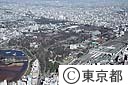 上野駅と上野公園遠景（空撮）
