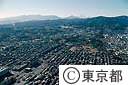 日野市の住宅地、遠景（空撮）