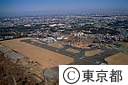 調布飛行場の全景（空撮）