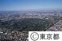 多磨霊園全景（空撮）