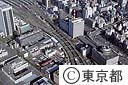 都庁舎、全景（空撮）