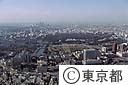 都心から新宿方面を望む（空撮）