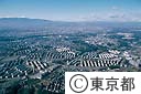 木曽団地の遠景（空撮）