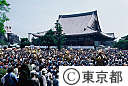 三社祭で浅草寺境内に集まった御輿