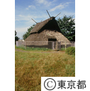 町田の遺跡公園の古代住居の模型
