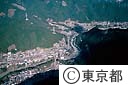 御岳の駅と町（空撮）