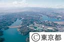 多摩湖と狭山湖（空撮）