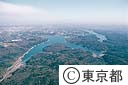 多摩湖と狭山湖（空撮）