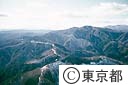 雪の奥多摩有料道路（空撮）