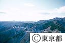 雪の奥多摩有料道路（空撮）
