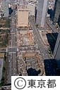 新宿副都心東京都庁建設中（空撮）