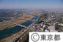 多摩川丸子橋（空撮）