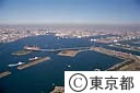 東京港連絡橋工事（空撮）