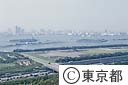 船の科学館より、お台場地区を見る。