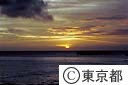前浜海岸の夕景