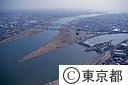 旧江戸川と江戸川の合流点