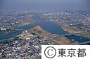 旧江戸川と江戸川の合流点