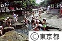 小松川境川親水公園で遊ぶ子供達