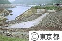 渇水の矢木沢ダム