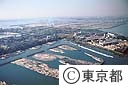 新木場の貯木場（空撮）