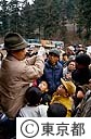 高尾山で行われた、冬芽の観察会