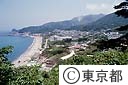 神津島の前浜遠景