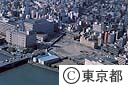 蔵前国技館跡地（空撮）