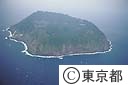 青ヶ島全景（空撮）
