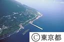 利島港（空撮）