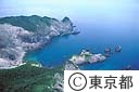 式根島大浦湾（空撮）
