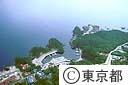 式根島大浦湾（空撮）