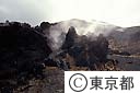 雄山頂上付近の噴煙
