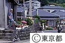花に水をやる島民