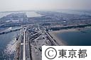 お台場海浜公園上空より青海有明地区を望む
