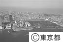 竹芝桟橋と浜離宮恩賜庭園（空撮）