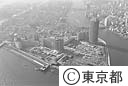 大川端リバーシティ２１の工事（空撮）