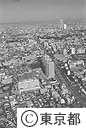 戸山の再開発ビル（空撮）