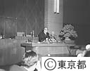 美濃部知事　新任のあいさつ