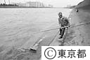 隅田川で友禅流し