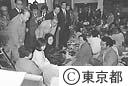 中曽根総理、鈴木知事大島からの被災者訪問