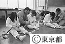 大島南高校海洋科（網の手入れ）