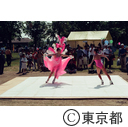 ふるさと東京まつり（人工スケートリンクでアイススケートをする女性）