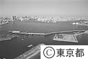 東京港連絡橋工事始まる（空撮）