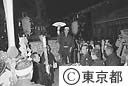 板橋の田遊びまつりで行なわれる早乙女の呼び込み