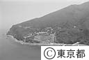 御蔵島港と集落