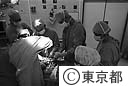 手術の見学をする看護学生