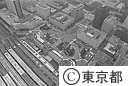 東京駅丸の内口付近（空撮）