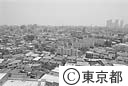 落合処理場より新宿方面を望む
