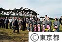 伊豆大島浮波港を鈴木知事視察
